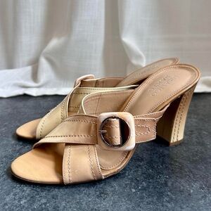 Franco Sarto Ombré Patent Leather Heels with Buckle Detail, y2k, size 7